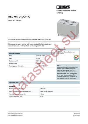 2961341 datasheet  